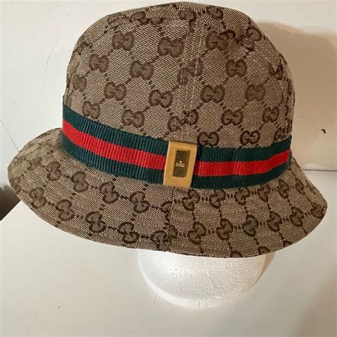 fake bucket hat gucci|Gucci bucket hat letterman.